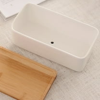 Worgeous  2 Pcs White Porcelain Flowerpot for Pots Garden Plants Office