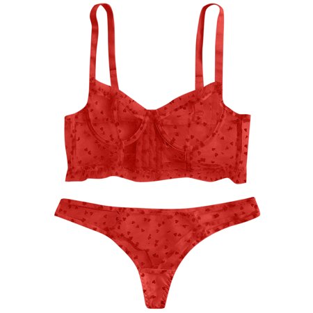 

KBKYBUYZ Women Sexy Lingerie Corset Free Wire Intimates Sleepwear Underwear Bra+Briefs