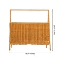 thumbnail image 2 of Raindrops Large Capacity Magazine Rack Woven Desk Organizer Rattan Stylish Magazine Holder For Home, 2 of 6