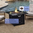 thumbnail image 4 of Outdoor Propane Fire Pit Table, 32-inch Square 50,000BTU Auto-Ignition Propane Gas Fire Table with Waterproof Cover, for Patio Deck Garden Backyard, 4 of 7