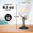 thumbnail image 5 of 10 Aragon Wine Glasses Set, 8.5 oz. - High standard, USA made - Black, 5 of 5