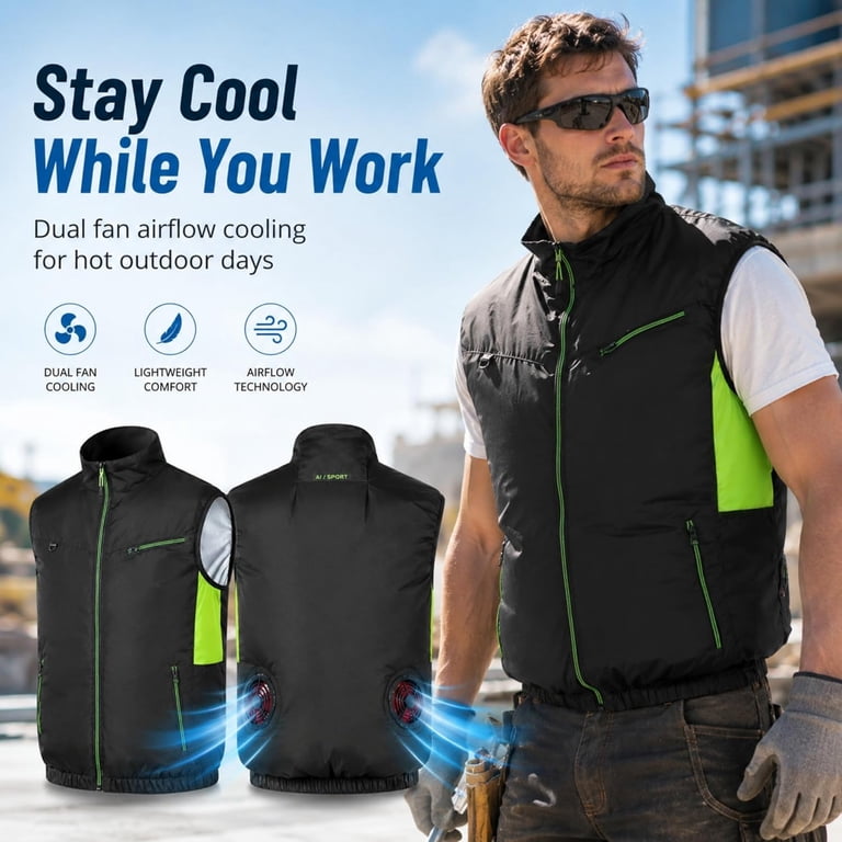 Japanese Air Conditioned Jacket, Cooling Fan Vests for Hot Weather