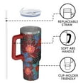 thumbnail image 4 of OBREWU Pioneer Flower Tumbler with Handle and Lid,Pioneer Flower 40oz Double Wall Vacuum Insulated Tumbler,Cups Gift for Women and Men, 4 of 7