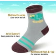 thumbnail image 5 of 10 Pairs Kids Boys Fun Novelty Socks Toddler None Slip Cotton Crew Dress Socks Cartoon Dinosaur Car Shark Stripes, 5 of 6