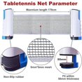 thumbnail image 1 of Filet de Ping-Pong Rétractable Bleu pour Tennis de Table, Bureaux et Tables à Manger, 1 of 4