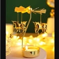 thumbnail image 2 of tredstone Christmas Tea Light Rotary Candlesticks Candle Holder Metal Xmas Home Decor Carousel, 2 of 9