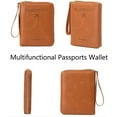 thumbnail image 2 of RFID Blocking Passport Wallet - Anti-Skimming Travel Organizer w/ 12 Card Slots & Ticket Pocket | TSA-Approved Leather Holder for IDs & Cash, 2 of 6