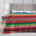 thumbnail image 4 of Kll Fleece Blanket Plush Throw Blanket Mexican Serape Blanket Stripes,Soft Fuzzy Cozy Flannel Blanket For Couch Sofa Bed.(40"X30"), 4 of 9