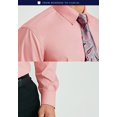 thumbnail image 2 of HISDERN Dress Shirts for Men Casual Button Down Long Sleeve Wedding Shirt Tie Set with Pocket Pink, 2 of 8