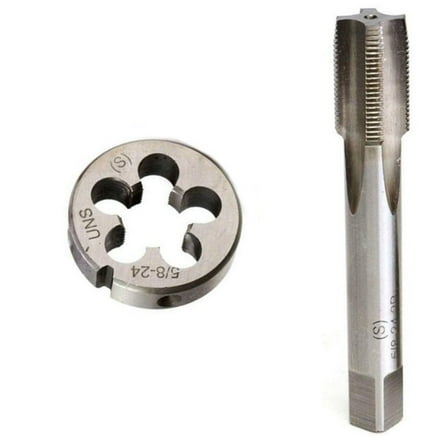 5/8-24 UNS High Speed Steel Tap and Die Set for Thread Repair on Stainless Steel Aluminum and Cast Iron