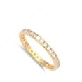 thumbnail image 4 of CHOOSE YOUR COLOR Gold-Tone Eternity White CZ Ring .925 Sterling Silver Band Female Size 5, 4 of 4