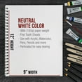 thumbnail image 3 of U.S. Art Supply 9" x 12" Mixed Media Paper Pad Sketchbook, 2 Pack, 60 Sheets, 98 lb (160 gsm) - Spiral-Bound, Perforated, Acid-Free - Artist Sketching, Drawing, Painting Watercolor, Acrylic, Wet & Dry, 3 of 5