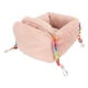 thumbnail image 5 of Hamaca con cadena para hámster, bonita y suave hamaca cálida de invierno con almohada pequeña para animales pequeños, color rosa loto M, 5 of 5