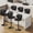 Black, variant on Bar Stools Set of 6, Adjustable Swivel Bar Chairs with 360° Rotation, Padded Counter Stools with Back and Footrest for Kitchen Island, Bistro, Cafe, and Home Use Black