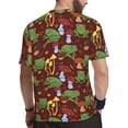 thumbnail image 2 of Wukai Frogs and Mushrooms Print Men's Short-Sleeved Mesh T-Shirt,Quick-Dry Short Sleeve Workout T-Shirt-3X-Large, 2 of 8