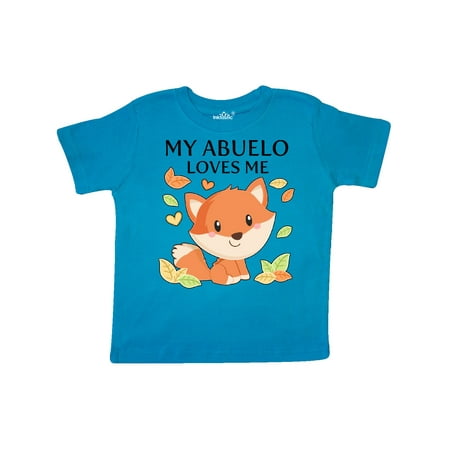 

Inktastic My Abuelo Loves Me- little fox Gift Toddler Boy or Toddler Girl T-Shirt