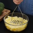 thumbnail image 1 of Stainless Steel Potato Masher Manual Fruit Vegetable Pressure Mud Machine Kitchen Children Food Crusher Complementary Gadget, 1 of 6