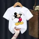 thumbnail image 3 of Camiseta de algodón para niños de Disney Mickey Mouse, camiseta kawaii, ropa informal de dibujos animados de anime para niños, camiseta para niñas y niños, camiseta Y2K, 3 of 5