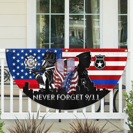 911 Patriot Day Never Forget September 11 2001 Fan Flag 18x36in