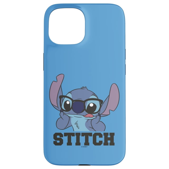 Funda para iPhone 15 Disney Lilo & Stitch Nerdy Stitch