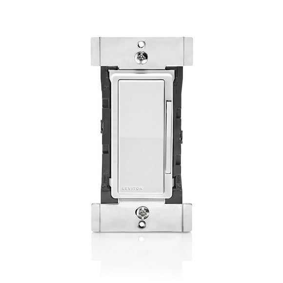 Leviton DDE06-BLZ Decora Digital 600W Electronic Low Voltage Dimmer and Timer with Bluetooth Technology, White/Ivory/Light Almond