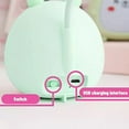 thumbnail image 4 of Lámpara de escritorio LED portátil (conejo verde), linda luz de lectura recargable por USB plegable con forma de conejo con luz de noche, adecuada para dormitorios, camas para niños, 4 of 5