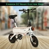 D2 E-Bike for adults - Folding Electric Bicycle with 10 Mile Range, Collapsible Frame (white)