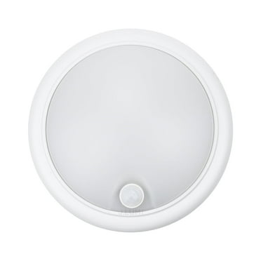 J.LUMI YCB1081 LED Ceiling Light with Motion Sensor, 120V 24W, 5000K Daylight White, 6.7-inch Round Shape, Hard-Wiring Flush Mount on Ceiling or Wall, Not Dimmable, White