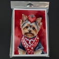thumbnail image 3 of Yorkshire Terrier My Valentine Greeting Cards Pack of 8 7 in x 5 in, 3 of 3