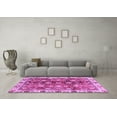 thumbnail image 3 of Ahgly Company Indoor Round Abstract Purple Modern Area Rugs, 3' Round, 3 of 4