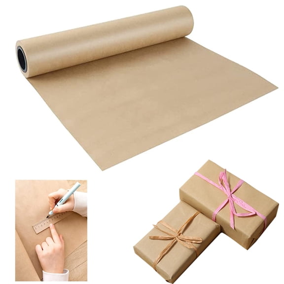 Brown Kraft Paper Roll Wrapping Paper for Packing Moving Small Craft Paper Roll for Gift Wrapping