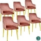 thumbnail image 1 of Set 6 Sillas Sillones Comedor Modernos Terciopelo Elegantes, 1 of 5