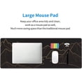 thumbnail image 6 of XL Large Gaming Mouse Pad, Mountain Mousepad Design with Gold Line, Big Extended Long Desk Pad Protector, Waterproof Full Desktop Keyboard Mats for Desk for Women Home Office, (Black, 31.5 * 11.8 in), 6 of 6