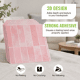 Pink Rectangle Shape Peel and Stick 3D Wall Tiles, 12.05 x 12.05 Inches ...
