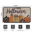 thumbnail image 5 of Halloween Pumpkin Front Door Mat Anti Slip Evil Pumpkin Ghost Welcome Mat Retro for Door Kitchen Bathroom Bedroom Crystal Velvet 30x17 Inches, 5 of 7