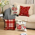 thumbnail image 2 of NSESSHome Valentine’s Day Throw Pillow Case Decorations, Valentine Linen Cushion Cover 18 x 18 Inches Heart Love Gift Decor for Sofa Couch, 2 of 4