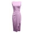 thumbnail image 4 of BUWTTER Women's Dresses Summer Casual Sleeveless with Asymmetric Waist Elegant Daily Wear Tunic Ruffle Midi Purple Dress S, 4 of 5