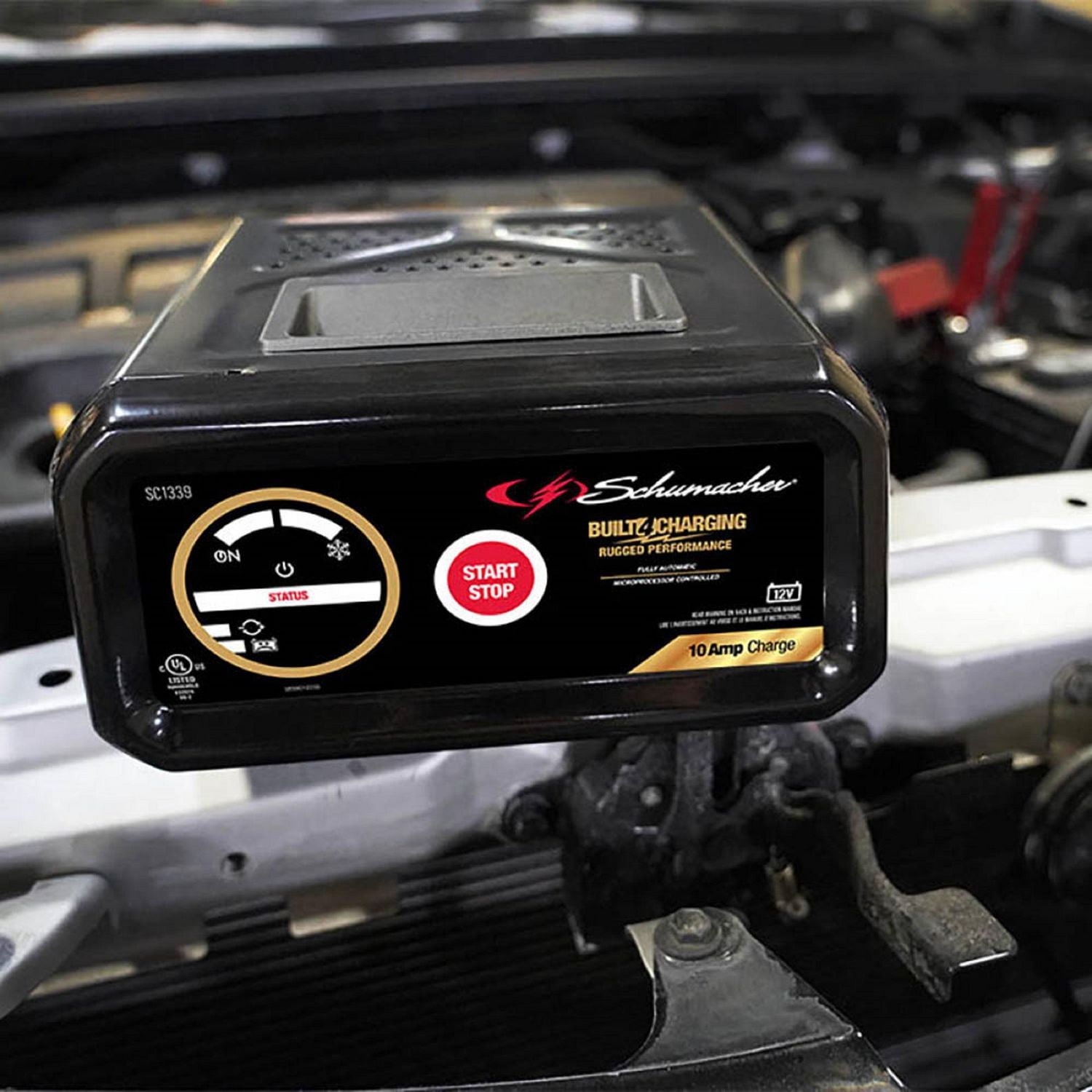 Schumacher Electric 10 Amp 12V Fully Automatic Car Battery Charger and Maintainer, SC1339, 10A 12V Battery Charger