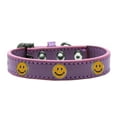 thumbnail image 1 of Happy Face Widget Dog Collar Lavender Size 18, 1 of 1