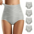 thumbnail image 5 of GEWSEY Tummy Control Shapewear Panties for Women-High Waisted Body Shaper Underwear Seamless Shapewear Panty Girdle (Light Gray, XL), 5 of 9