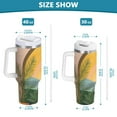 thumbnail image 6 of Yayeee 30oz Stainless Steel Tumbler with Straw and Handle Double-Wall Insulated Travel Water Bottle, Boho Plants, 6 of 8