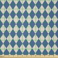 thumbnail image 2 of Ambesonne Abstract Fabric by the Yard Microfiber, Bicolour Diamond Shaped, 3 Yards, Eggshell Violet, 2 of 2