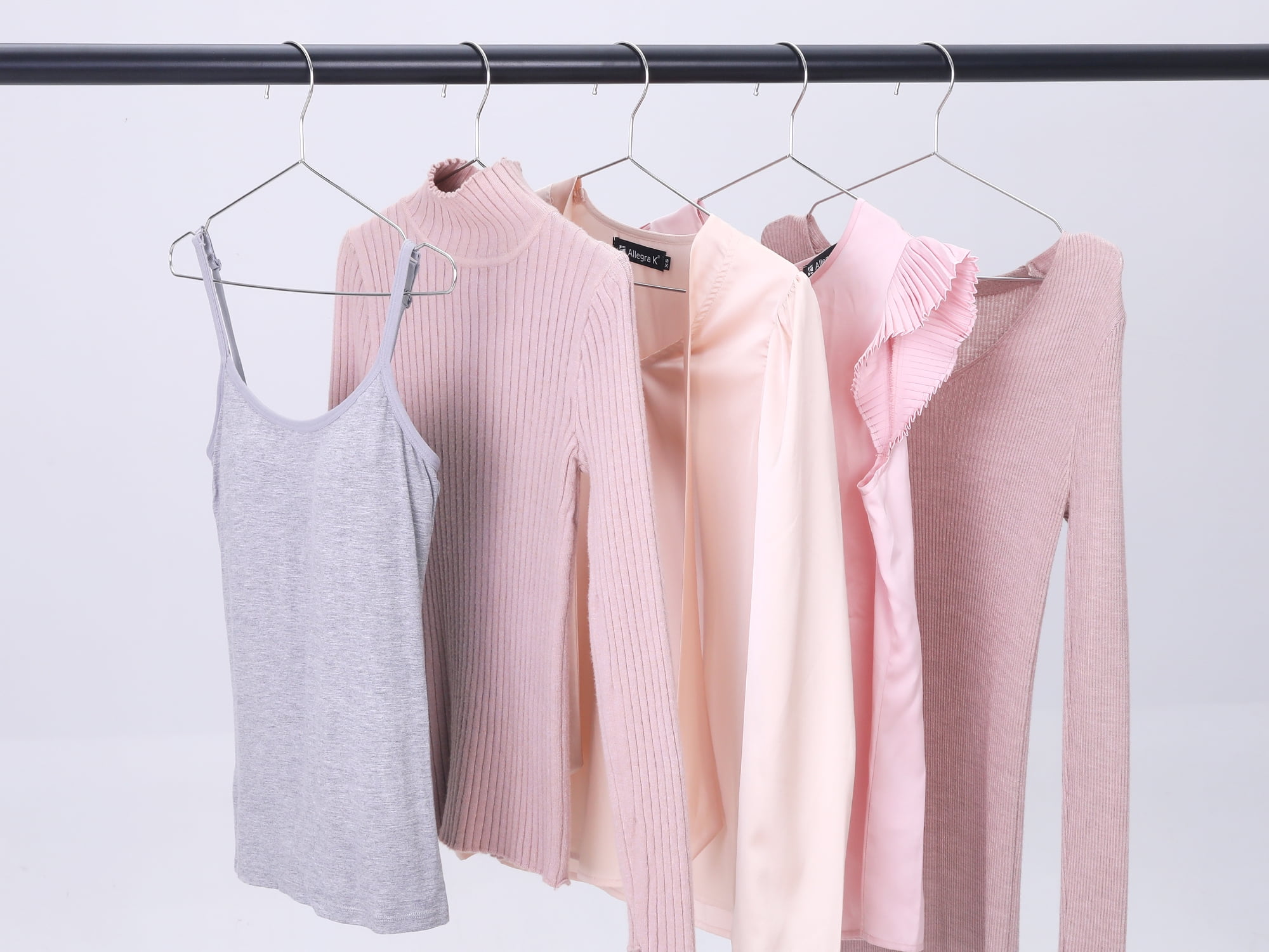 Unique Bargains Stainless Steel Hangers Space Saving Clothes Hangers Silver 10 Pcs