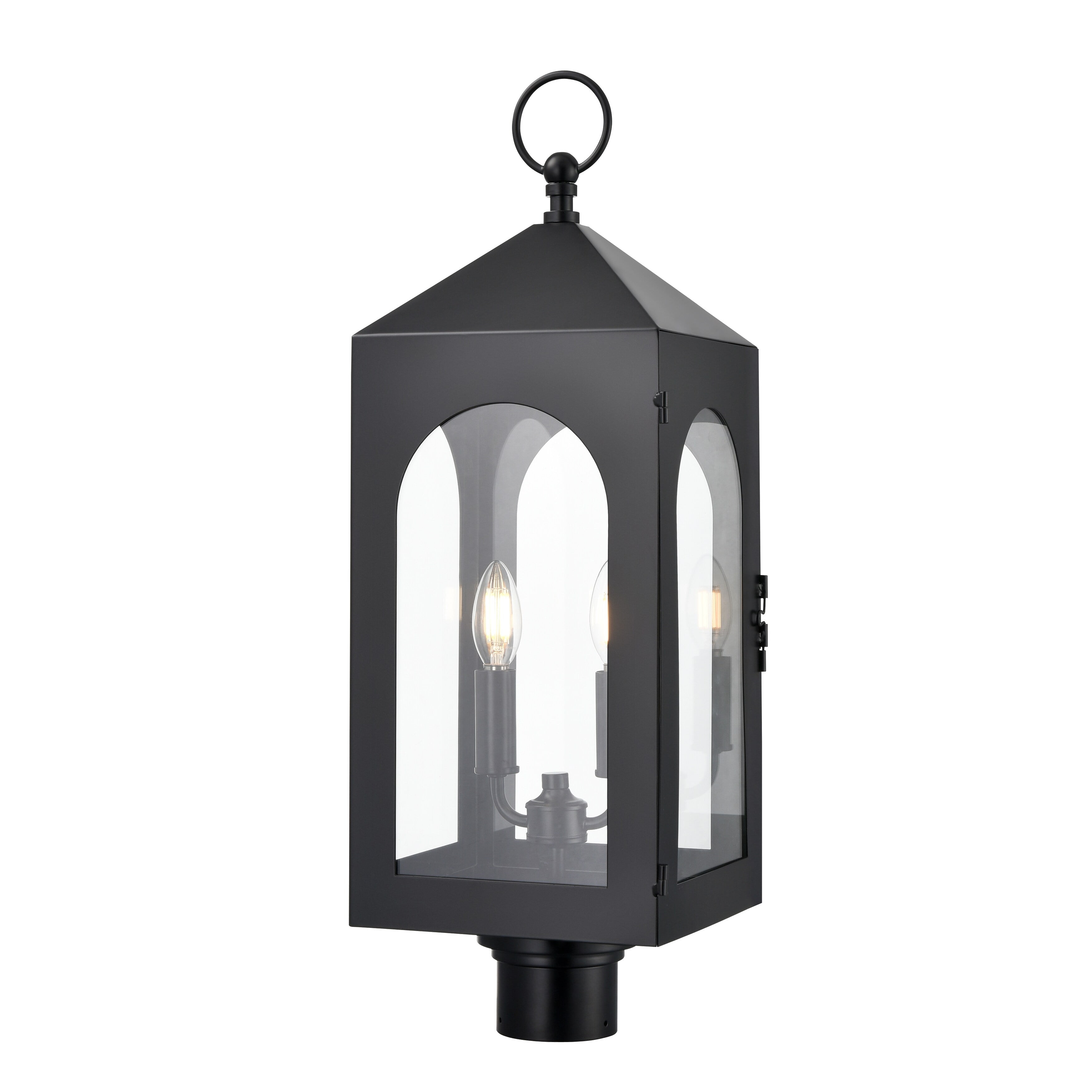 Millennium Lighting  Bratton 2 Light Outdoor Post Lantern in Powder Coat Black