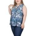 thumbnail image 2 of NY Collection Women's Plus Size Sleeveless Pintucked Blouse, 2 of 4