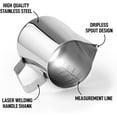 Milk Frother Steamer Cup Frothing Pitcher Easy to Read Creamer Measurements Inside Foam