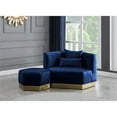 thumbnail image 2 of Meridian Furniture Marquis Navy Velvet Ottoman, 2 of 9