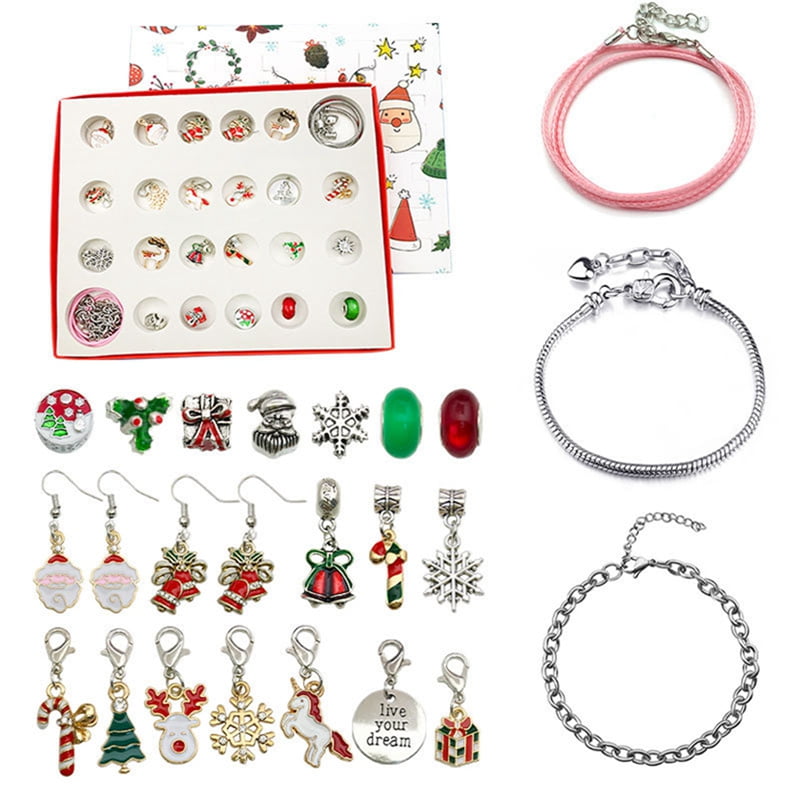 DraggmePartty Jewellery Advent Calendars-DIY Fashion Jewelry Set with 22 Charms Beads and 2 Bracelet Chain Set Surprise Gift - Walmart.com draggmepartty-jewellery-advent-calendars-diy-fashion-jewelry-set-with-22-charms-beads-and-2-bracelet-chain-set-surprise-gift-walmart-com