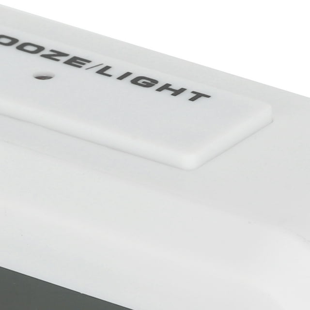 Reloj electrónico LCD Pantalla grande Silencio Reloj inteligente con pantalla de temperatura Reloj despertador GHY‑501Blanco