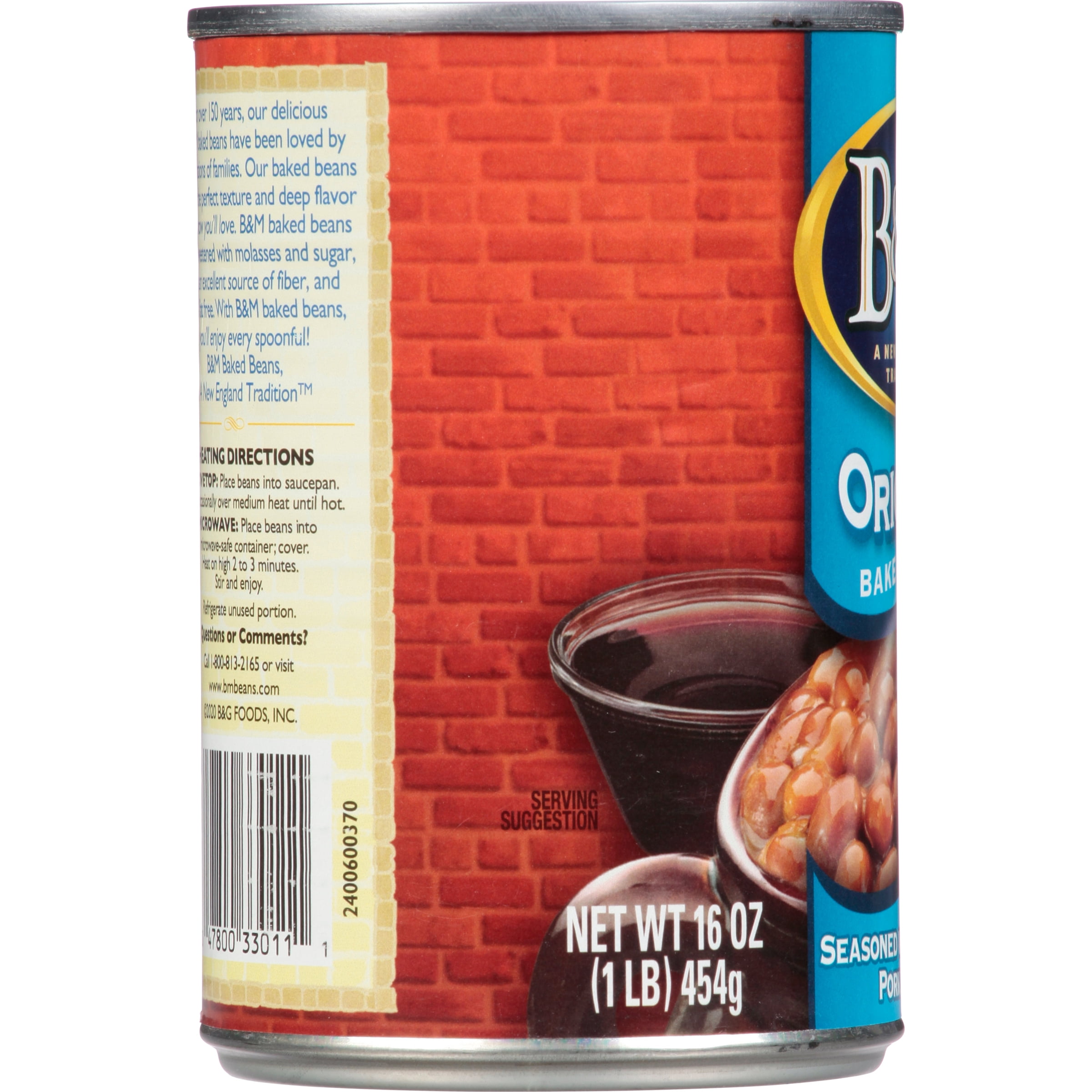 B & M Original with Molasses, Pork & Spices Baked Beans, 16 oz